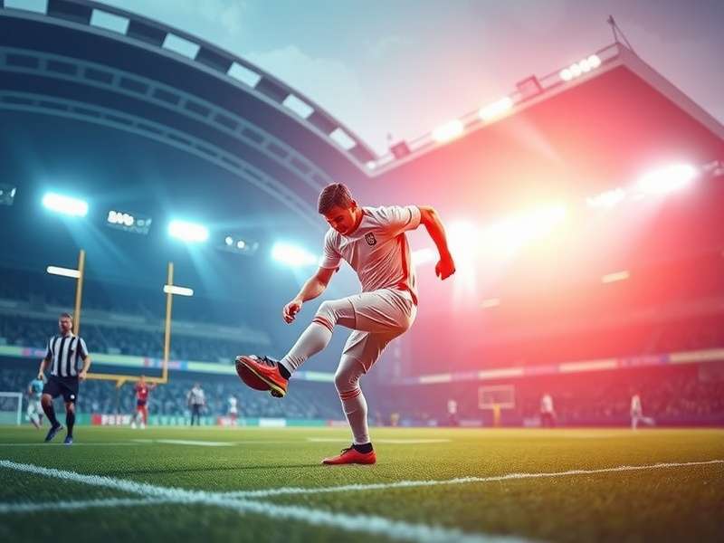 Modern esports setup playing a football video game