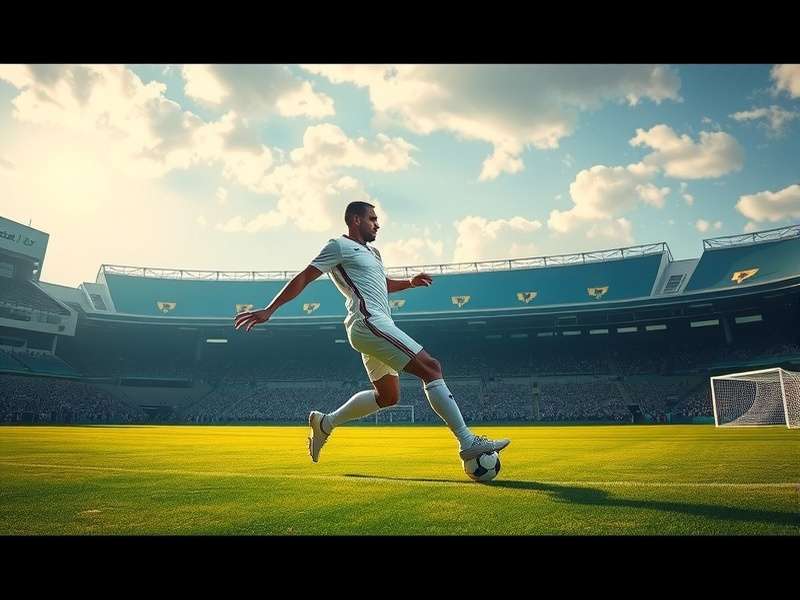 Football kick off moment at a professional stadium