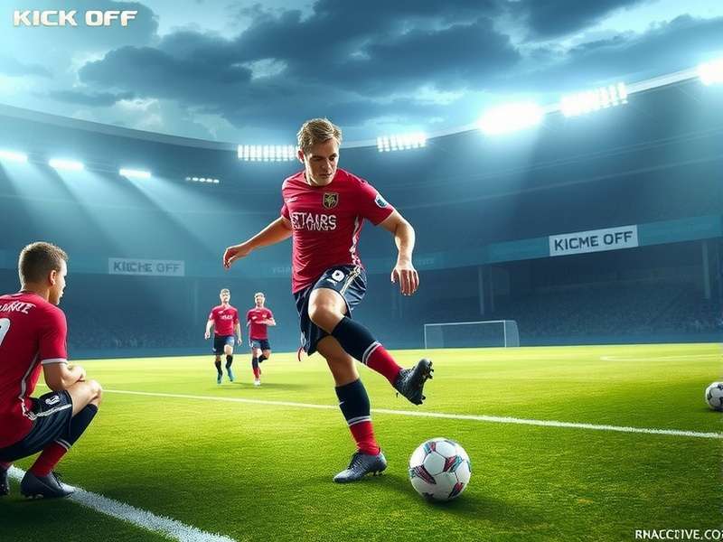 Kick Off gameplay screenshot showing football match action