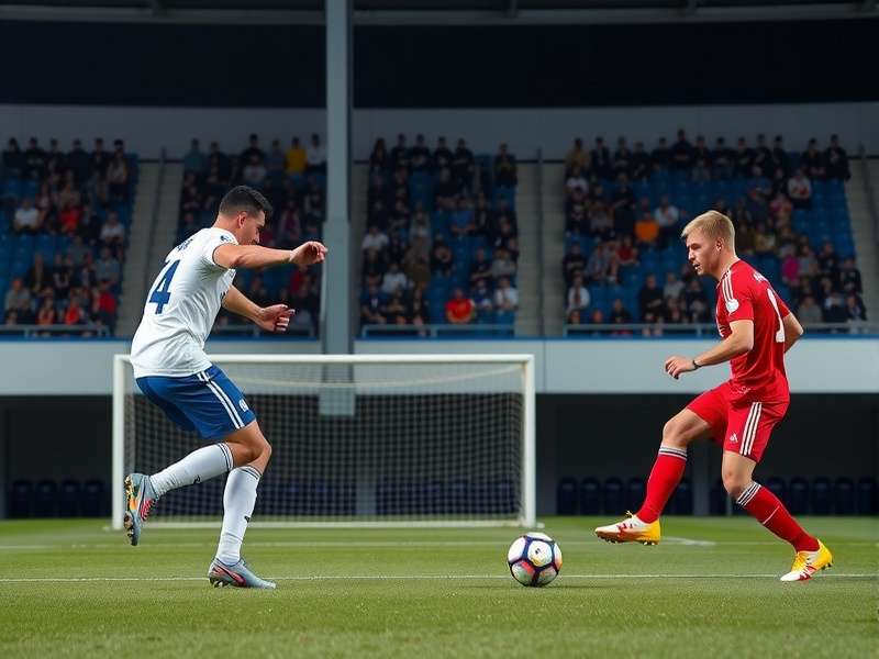Football kick off at a stadium