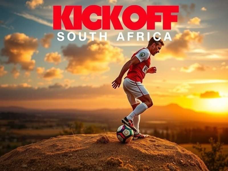 Kick Off Magazine South Africa Cover featuring a football and stadium