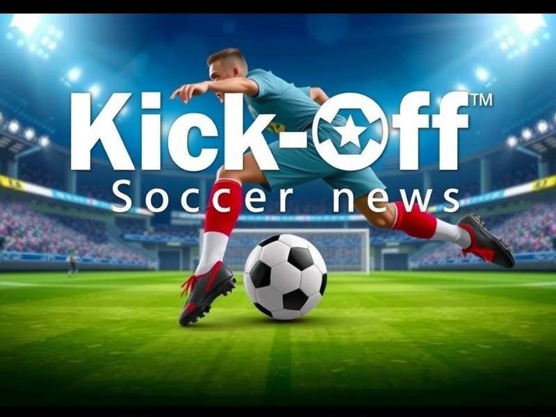 Football match kick off moment with players in action