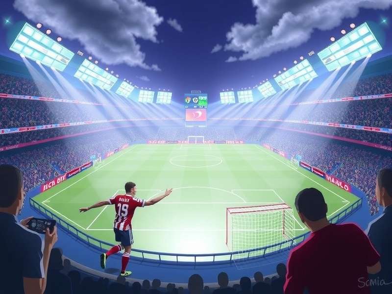 Kick Off gameplay scene showing a football match