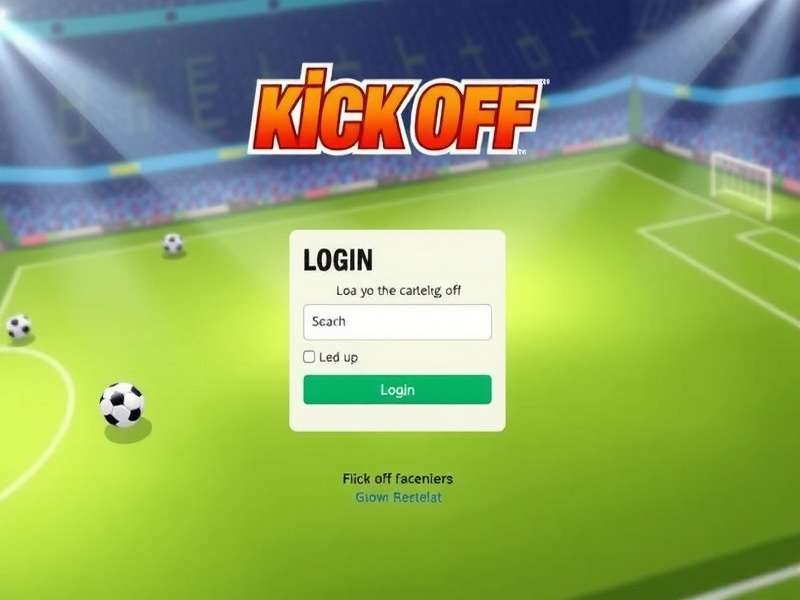 Football player kicking off in a stadium