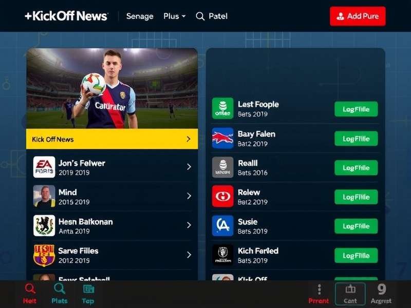 Dynamic kick off moment in an NFL game showing players in action