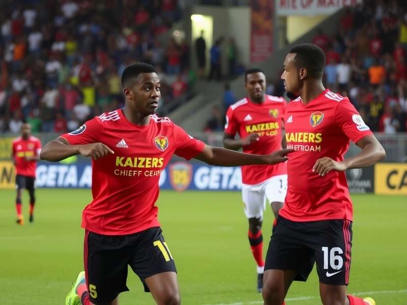 Kaizer Chiefs fans celebrating in the stadium stands