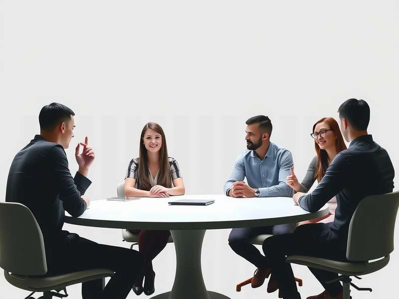 Team kick off meeting in modern Indian office