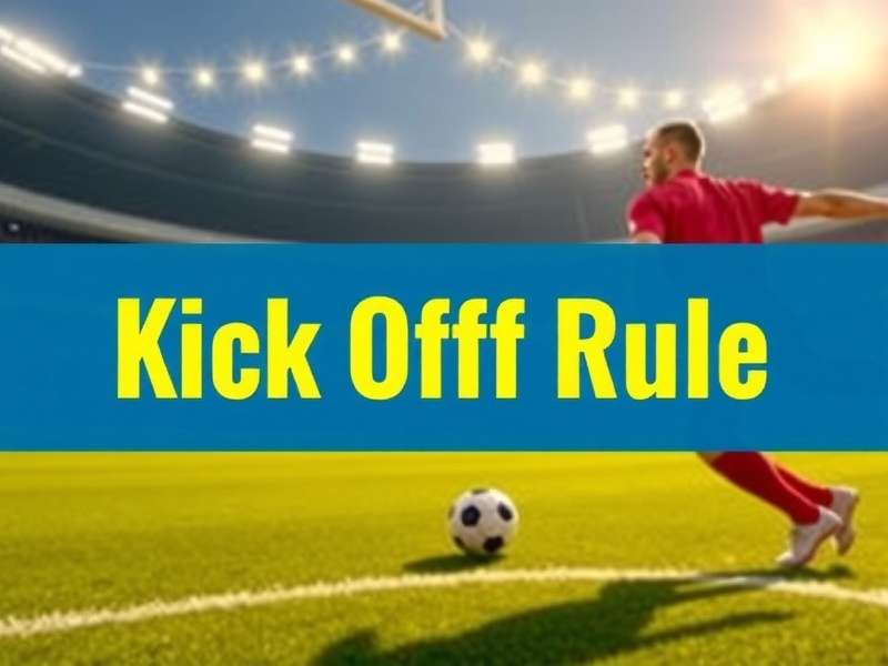 Football kick-off at the center circle with players lined up