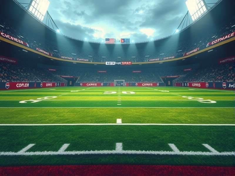 Football kickoff moment showing players positioned for start of match