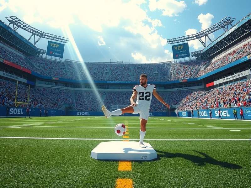 Football captain and referee having a pre-match discussion at centre circle