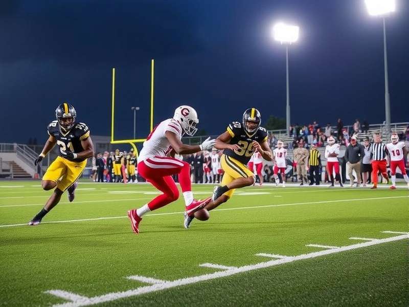 Dynamic in-game action from Kick Off Football Americano showing a quarterback throwing a pass