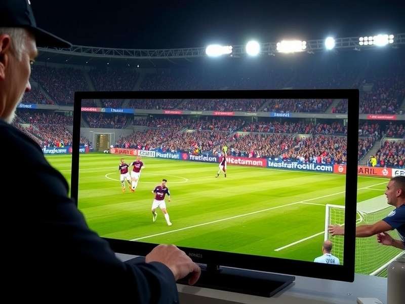 Football On Tv broadcast setup in Indian living room