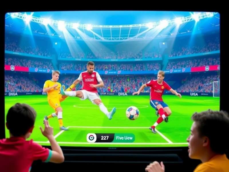 Football On Tv – Indian fans watching live football kick off on screen