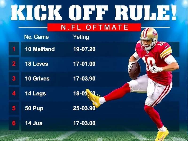 NFL kickoff moment with players in full speed on the field